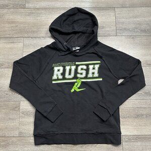 Saskatchewan Rush Pullover Hoodie New Era Lacrosse Womans Size M Black